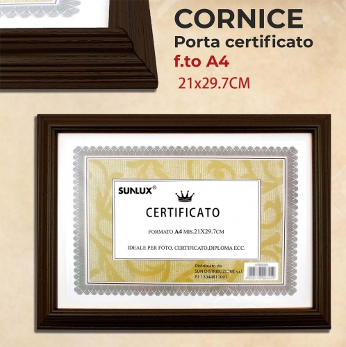 Cornice porta certificato 21x29.7cm