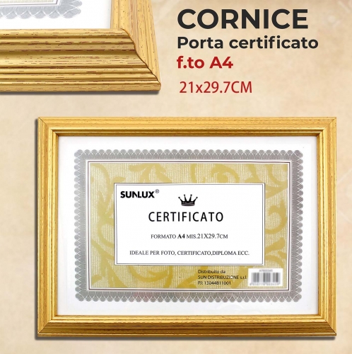 Cornice porta certificato 21x29.7cm