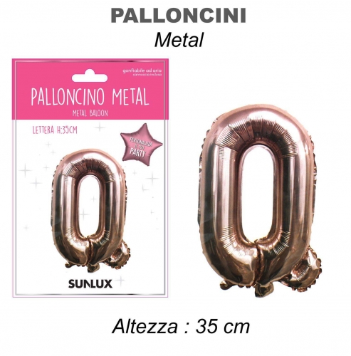 Palloncino rose gold metal 35cm lettera Q