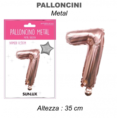 Palloncino rose gold metal 35cm n.7