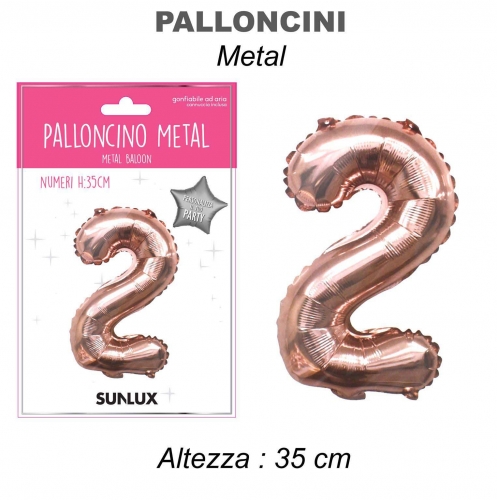 Palloncino rose gold metal 35cm n.2