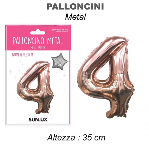 Palloncino rose gold metal 35cm n.4
