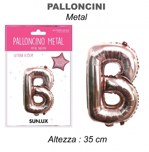 Palloncino rose gold metal 35cm lettera B