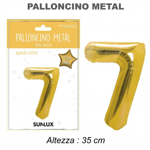 Palloncino oro metal 35cm n.7