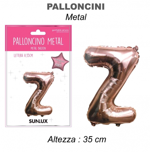 Palloncino rose gold metal 35cm lettera Z