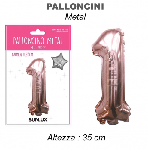 Palloncino rose gold metal 35cm n.1