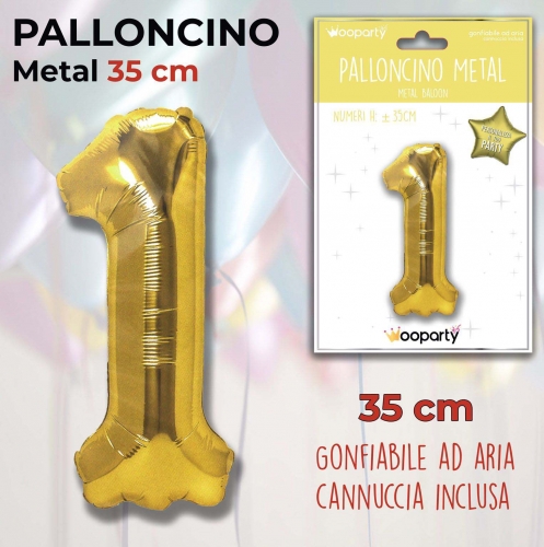 Palloncino oro metal 35cm n.1