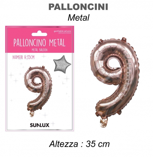 Palloncino rose gold metal 35cm n.9