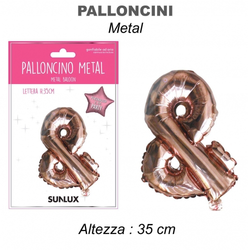 Palloncino rose gold metal 35cm lettera &amp;