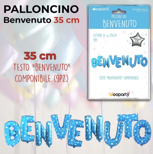 Palloncini benvenuto pois celeste 35cm