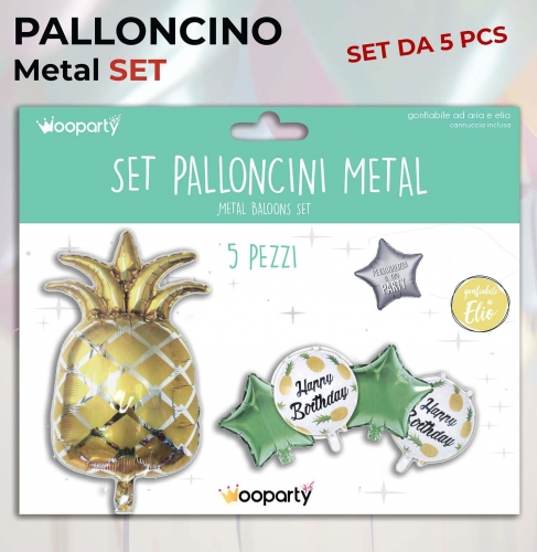 Set palloncini h.birthday 5 pezzi