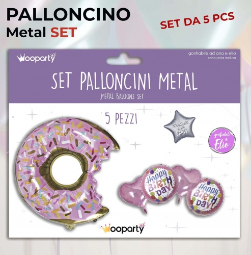 Set palloncini h.birthday 5 pezzi