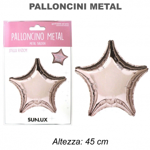 Palloncino golden rose stella 45cm