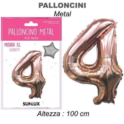 Palloncino golden rose metal 100cm n.4