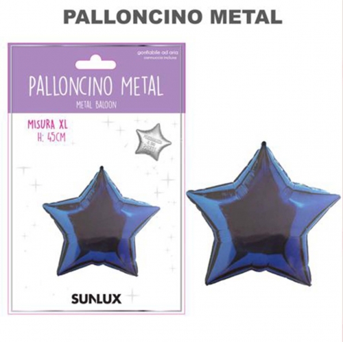 Palloncino mylar stella blu 45cm
