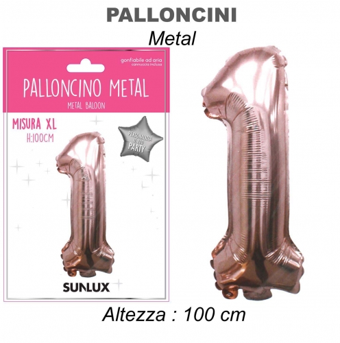 Palloncino golden rose metal 100cm n.1