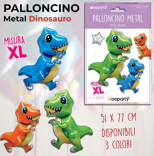 Palloncino mylar dinosauro 51x77cm