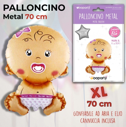 Palloncino mylar bambino rosa 70cm
