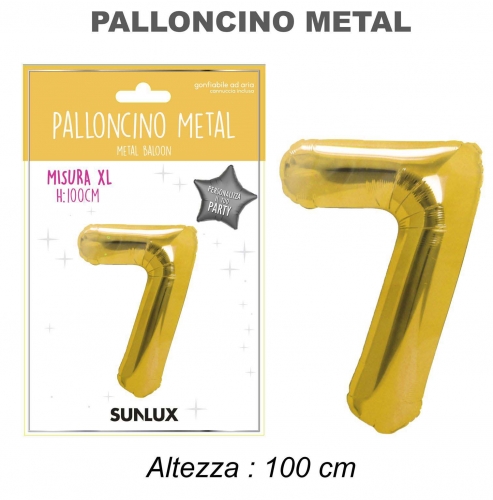 Palloncino oro metal 100cm n.7
