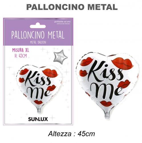 Palloncino mylar kiss me 45cm