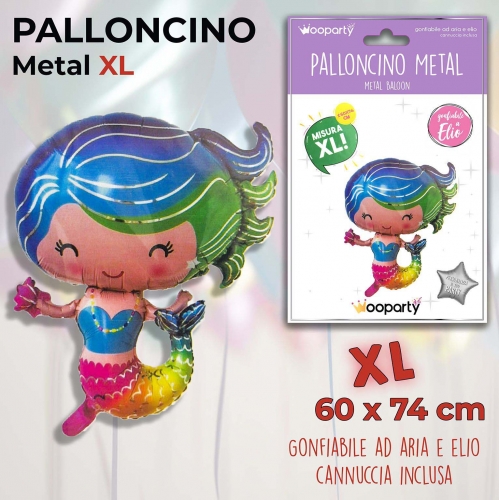 Palloncino mylar sirena 60x74cm