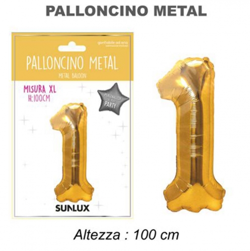 Palloncino oro metal 100cm n.1