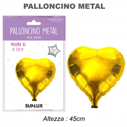 Palloncino mylar cuore oro 45cm