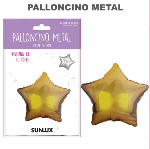 Palloncino mylar stella oro 45cm