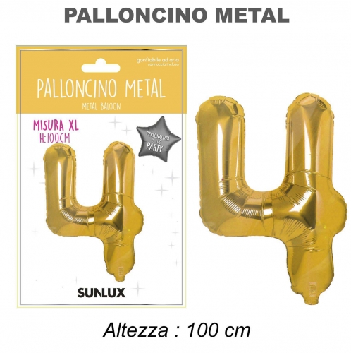 Palloncino oro metal 100cm n.4