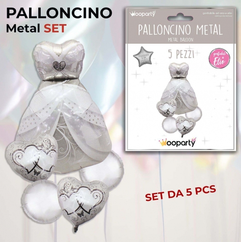 Set palloncini sposa 5 pezzi