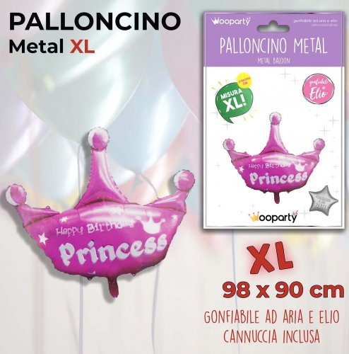 Palloncino mylar h.b.principess 98x90cm