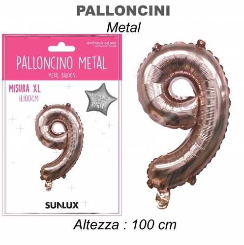 Palloncino golden rose metal 100cm n.9