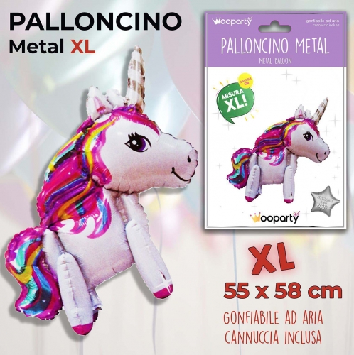 Palloncino mylar unicorno  55x58cm
