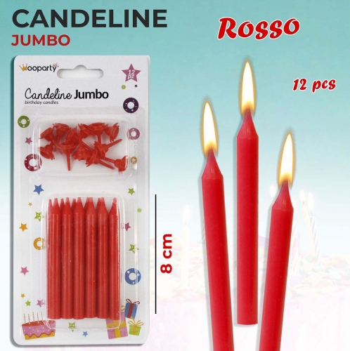 Candeline jumbo rosso 8cm