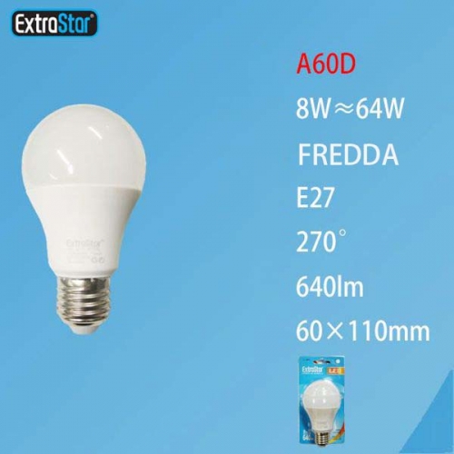 Lampadina LED E27 8W 640LM luce fredda