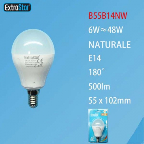 Lampadina LED E14 6W 500LM luce naturale