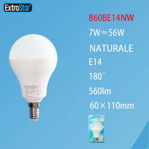 Lampadina LED E14 7W 560LM luce naturale