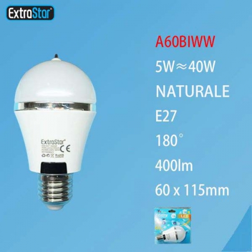 Lampadina LED con ione negativo E27 5W 400LM luce calda