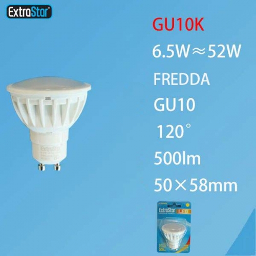 Lampadina LED GU10 6.5W 500LM luce fredda