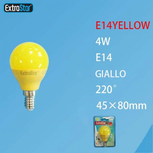 Lampadina LED E14 4W luce gialla
