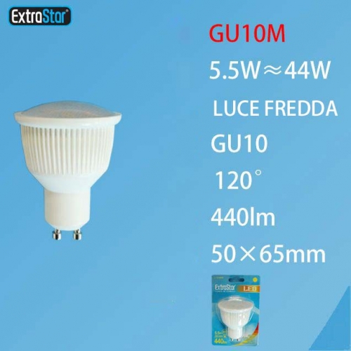 Lampadina LED GU10 5.5W 440LM luce fredda