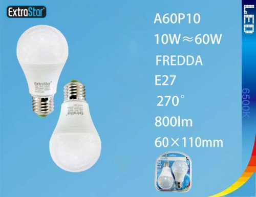 Lampadina LED E27 10W 800LM 6500K luce fredda 2 pezzi