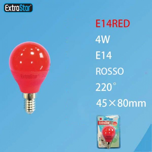 Lampadina LED E14 4W luce rossa