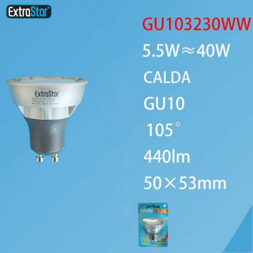 Lampadina LED GU10 12SMD 5.5W 440LM luce calda