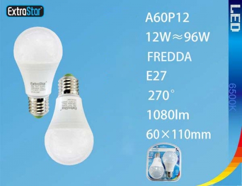 Lampadina LED E27 12W 1080LM 6500K luce fredda 2 pezzi