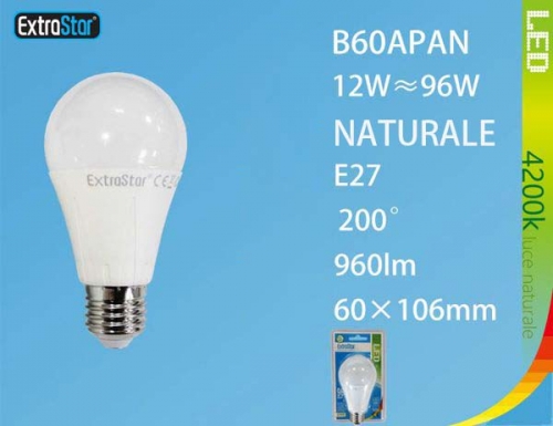 Lampadina LED E27 12W 960LM luce naturale