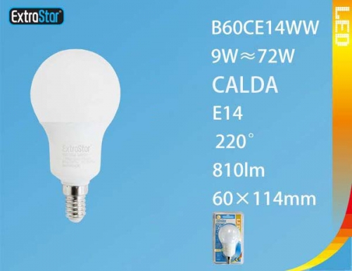 Lampadina LED E14 9W 810LM luce calda