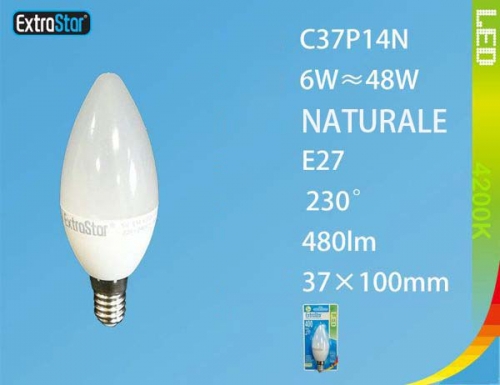 Lampadina LED E14 6W 490LM luce naturale