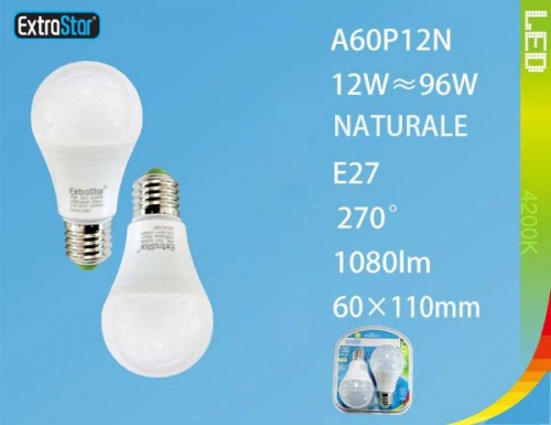 Lampadina LED E27 12W 1080LM 4200K luce naturale 2 pezzi