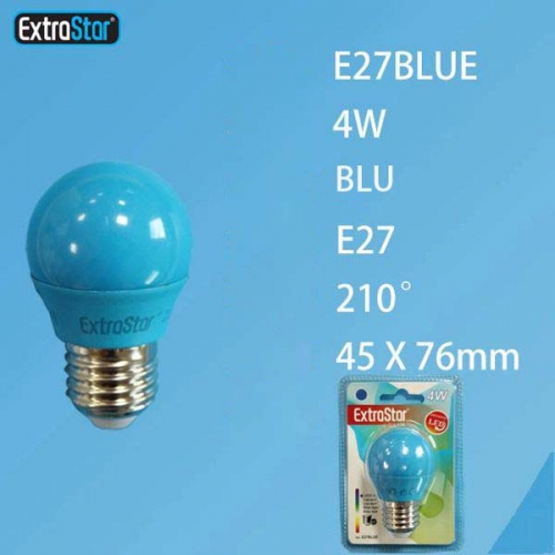 Lampadina LED E27 4W luce  blu